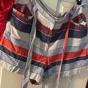 LOFT Multicolor Striped Shorts